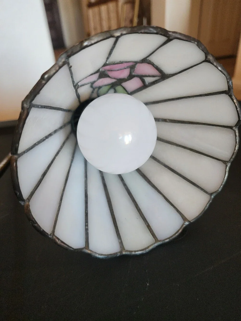 Tiffany Style Stained Glass Swan Neck Vintage Accent Lamp UNIQUE!!